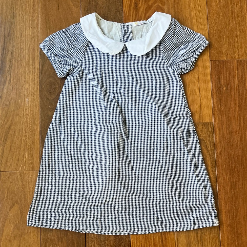 Peter Pan collar gingham dress